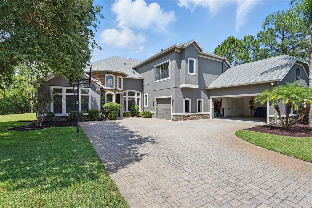 Attached, Backyard, Exterior, Facade, Mediterranean