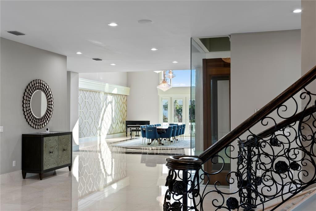 Chandelier, Dining room, Interior, Recessed Lighting