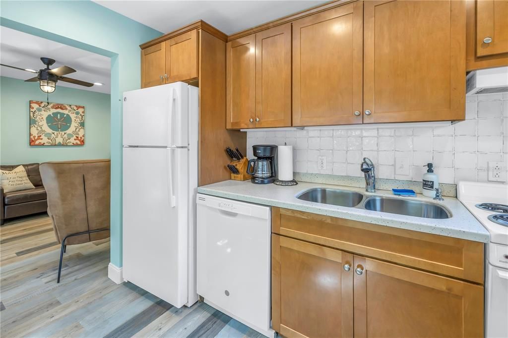 Interior, Kitchen, Wood Texture Flooring