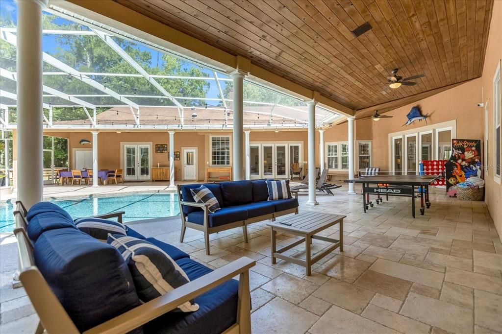 Glass Ceilings, Interior, Living room, Pool, Sun Room, Wooden Ceilings