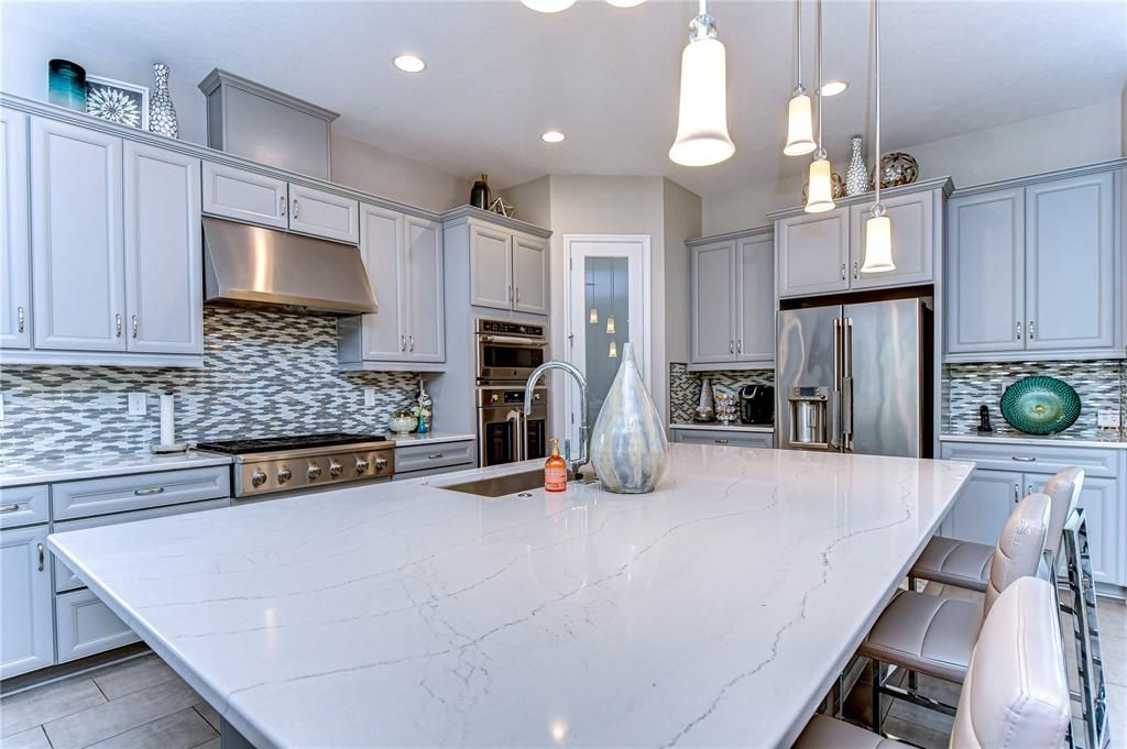 Interior, Kitchen, Pendant Lights, Recessed Lighting, Stainless Steel Appliances