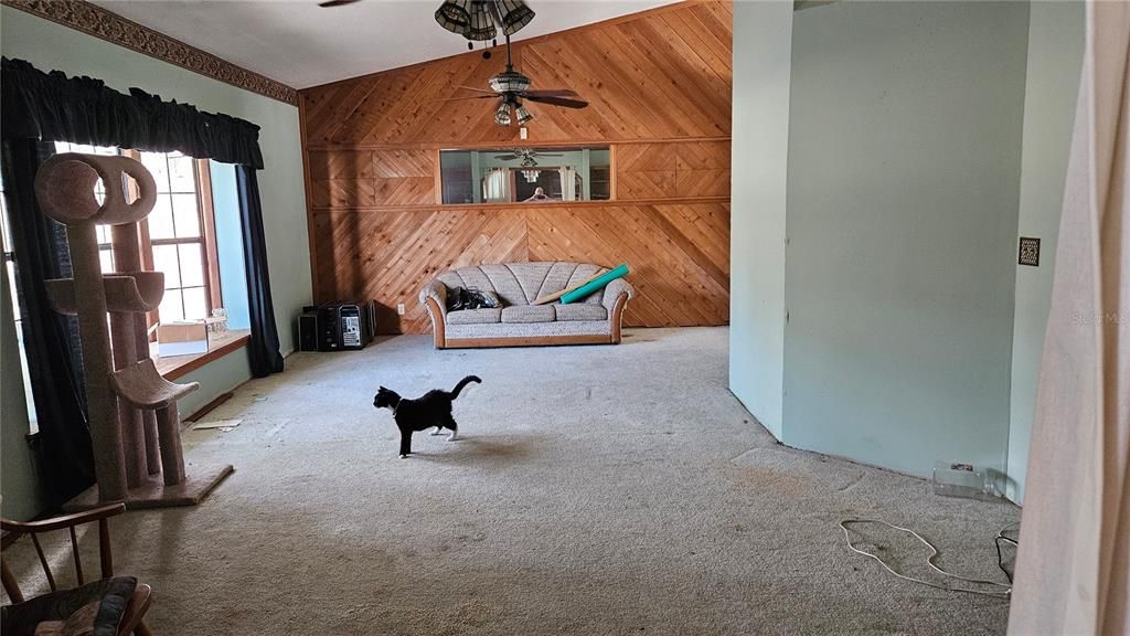 Empty room, Interior, Wooden Ceilings, Wooden Walls