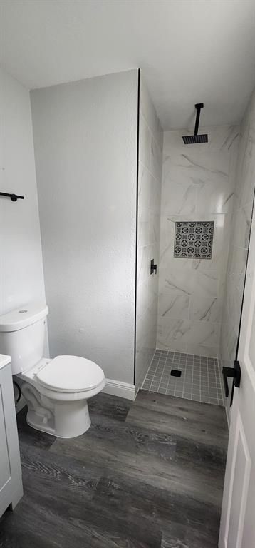 Bathroom, Interior, Marble Walls, Wood Texture Flooring