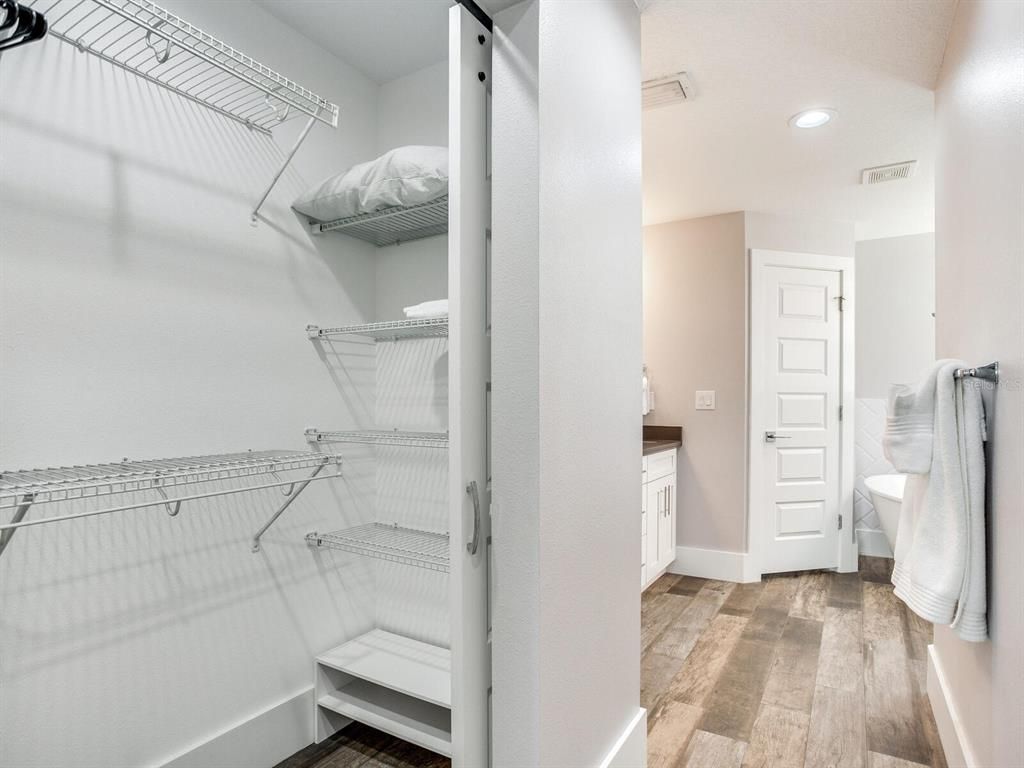 Interior, Recessed Lighting, Walk-in Closets, Wood Texture Flooring