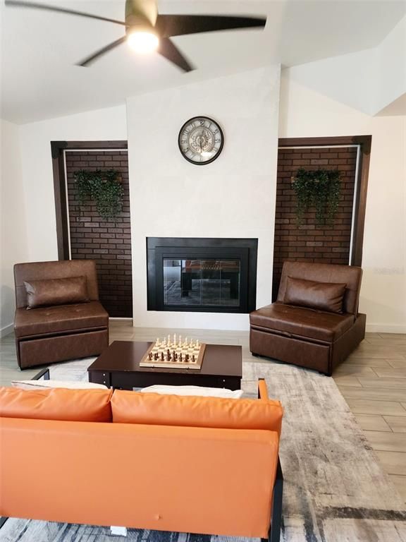 Fireplace, Interior, Living room, Wood Texture Flooring