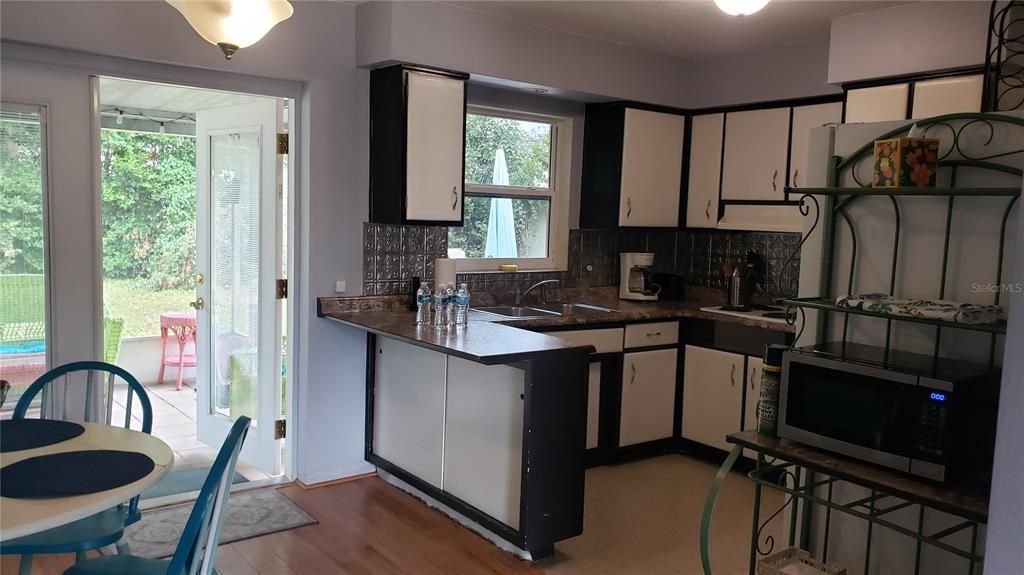 Interior, Kitchen, Wood Texture Flooring