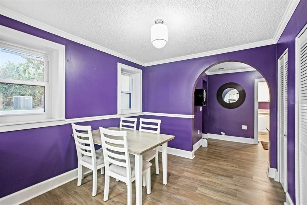 Dining room, Interior, Wood Texture Flooring
