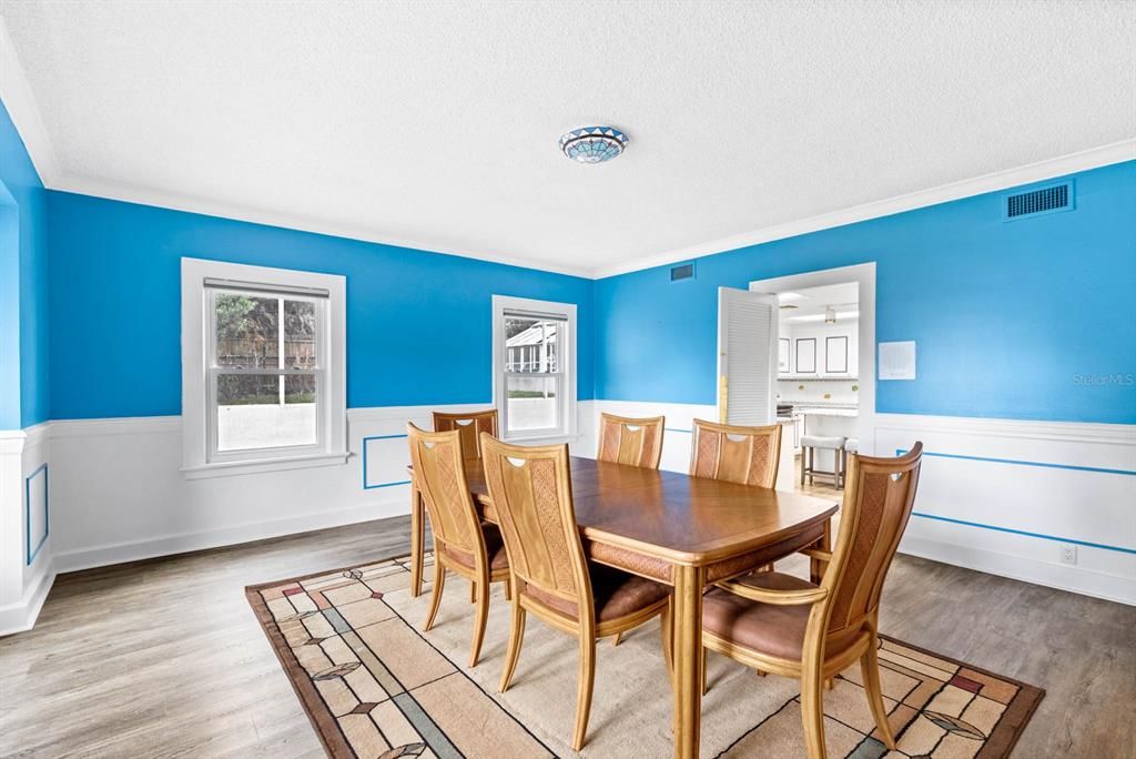 Dining room, Interior, Wood Texture Flooring