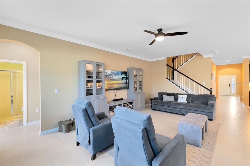Interior, Living room, Recessed Lighting
