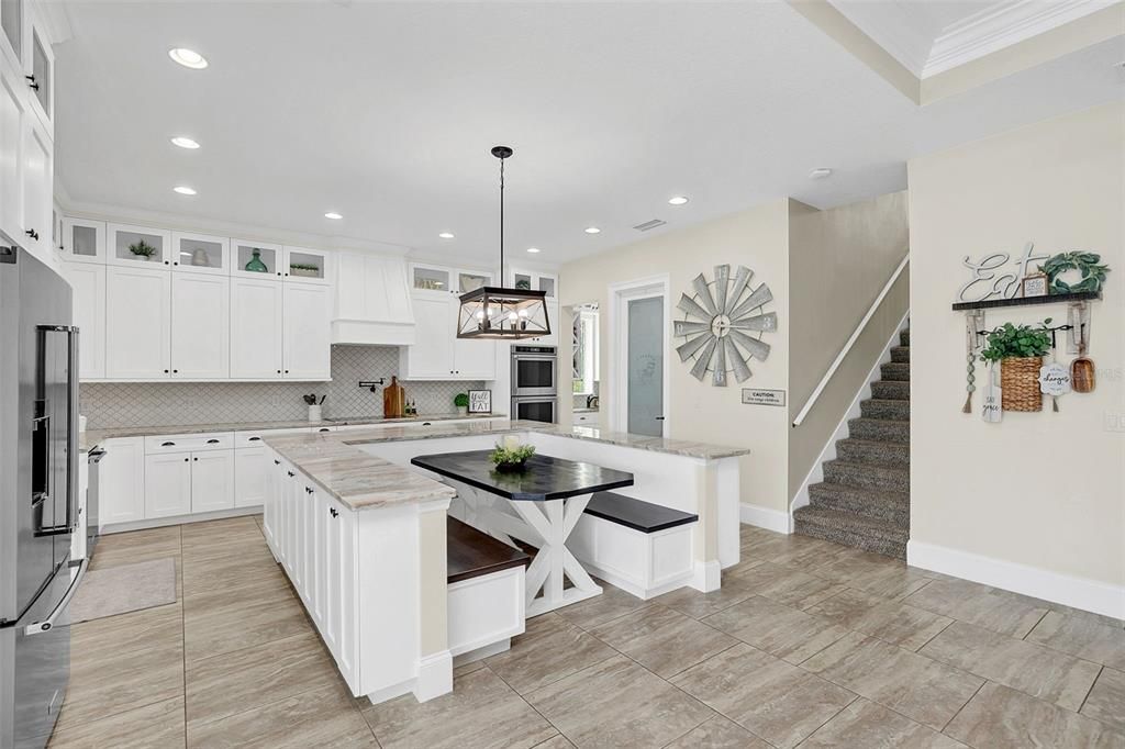 Interior, Kitchen, Pendant Lights, Recessed Lighting, Stainless Steel Appliances