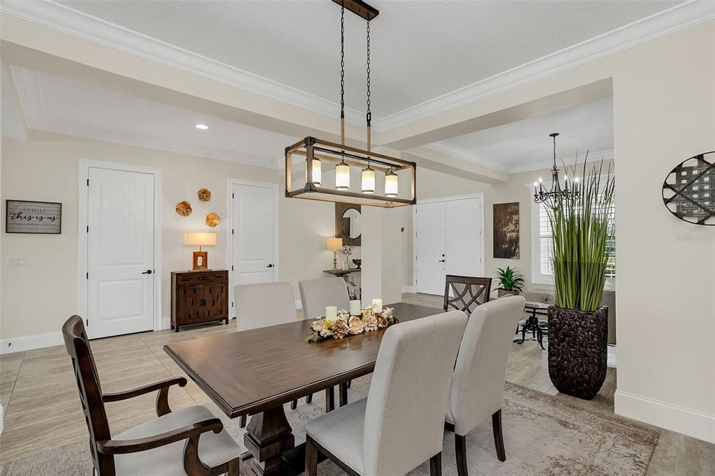 Chandelier, Dining room, Interior, Pendant Lights, Recessed Lighting