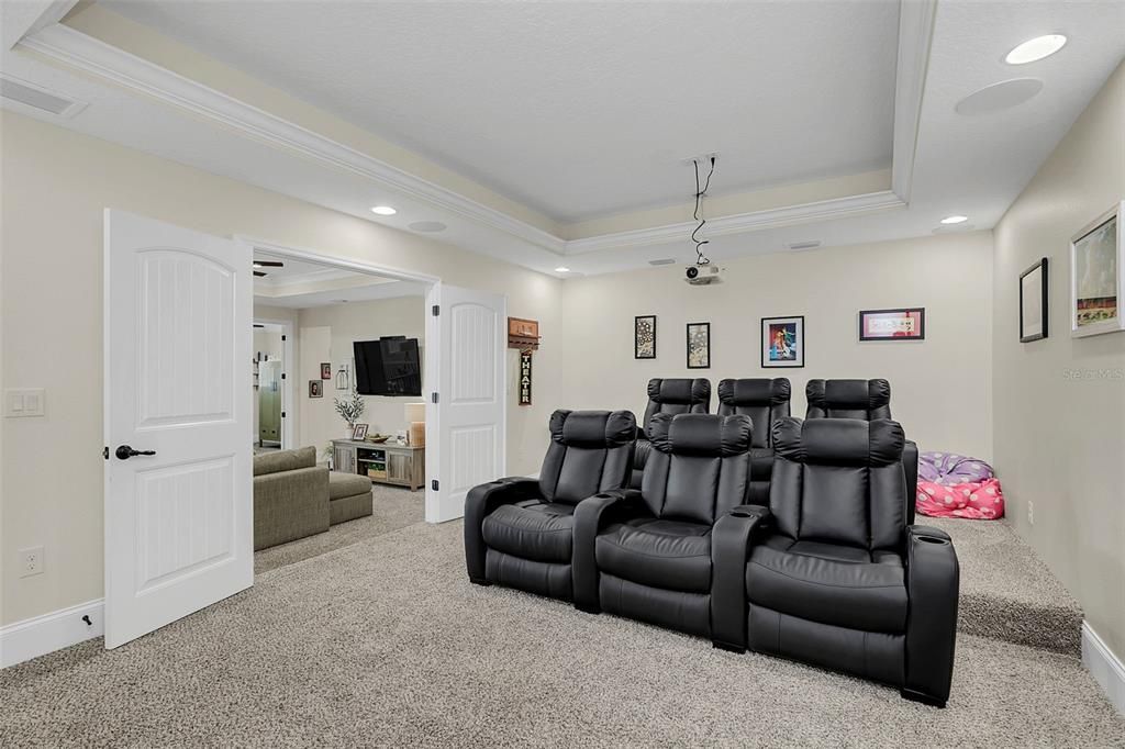 Home Theatre Room, Interior, Recessed Lighting, Theatre Room