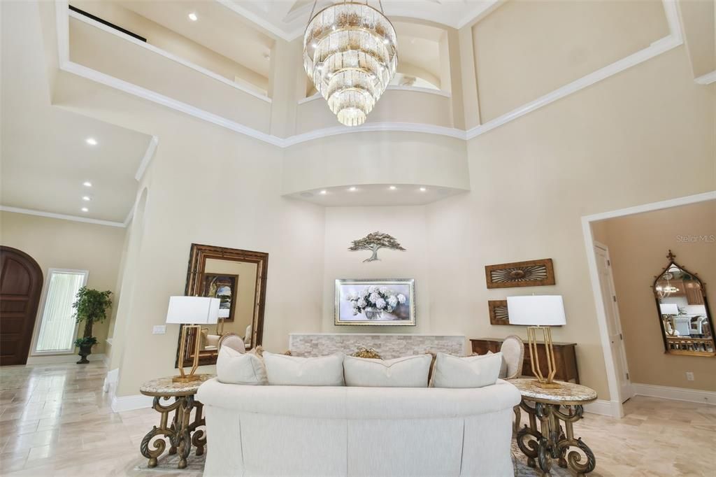 Chandelier, Interior, Recessed Lighting