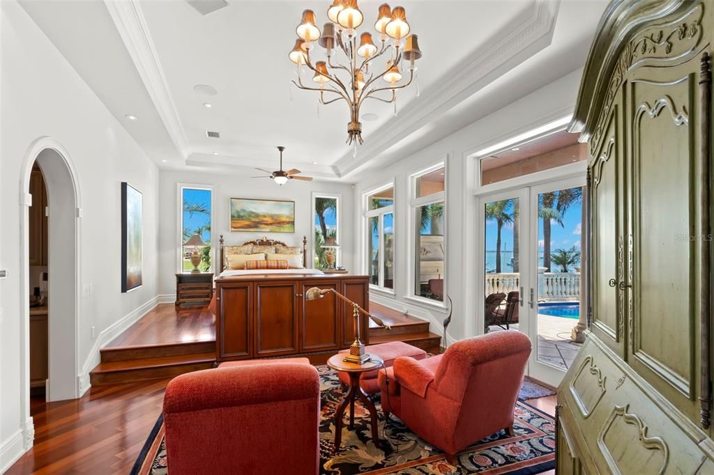 Chandelier, Interior, Living room, Recessed Lighting, Wood Texture Flooring