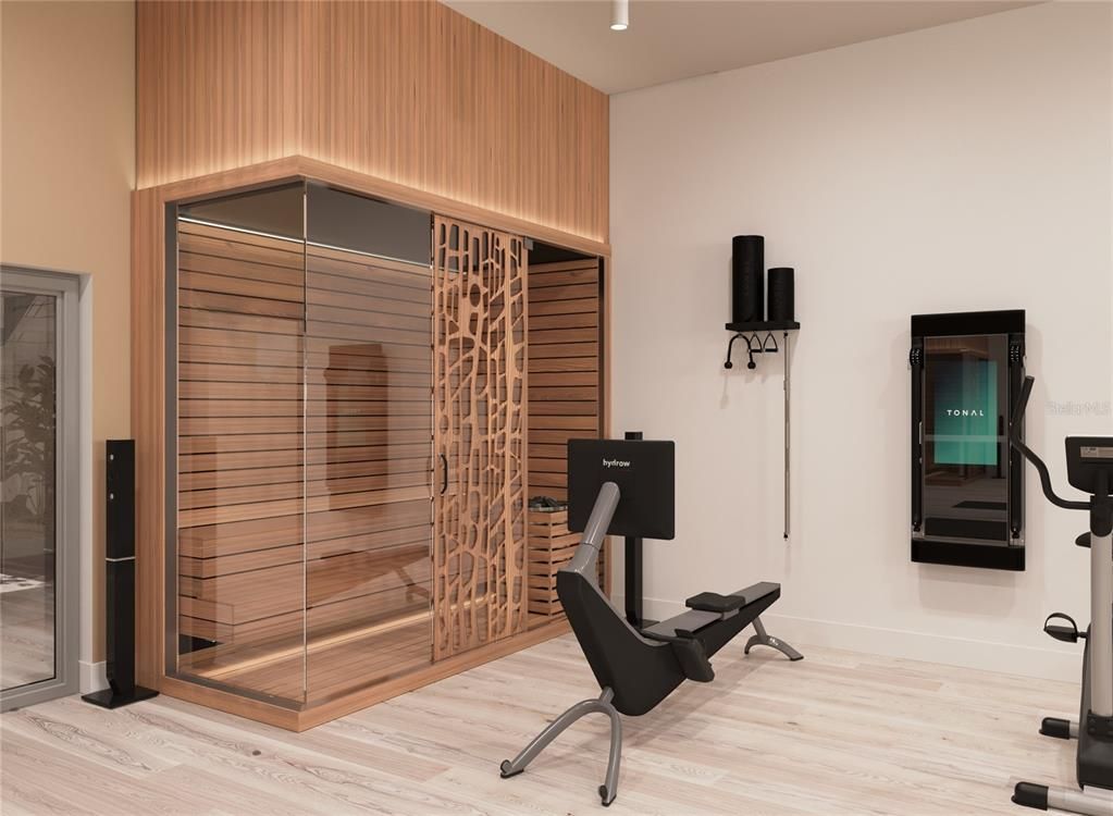 Fitness Equipment, Interior, Sauna Room