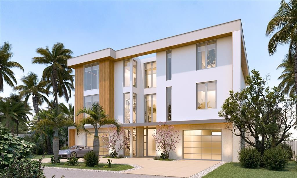 Attached, Exterior, Facade, Modern