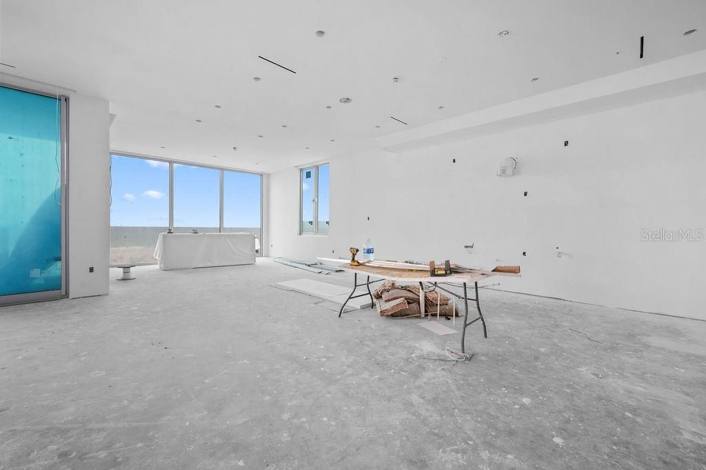 Empty room, Interior, Recessed Lighting