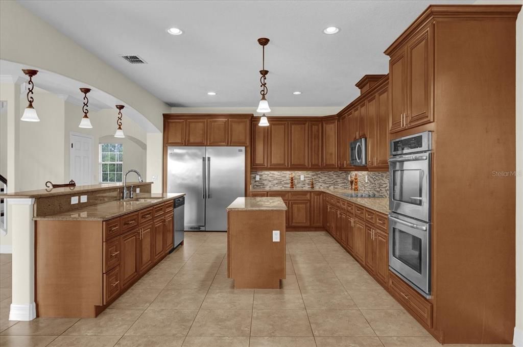 Interior, Kitchen, Pendant Lights, Recessed Lighting, Stainless Steel Appliances