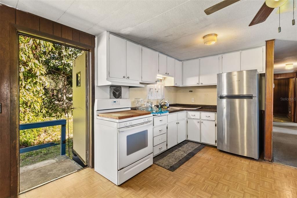 Interior, Kitchen, Wood Texture Flooring