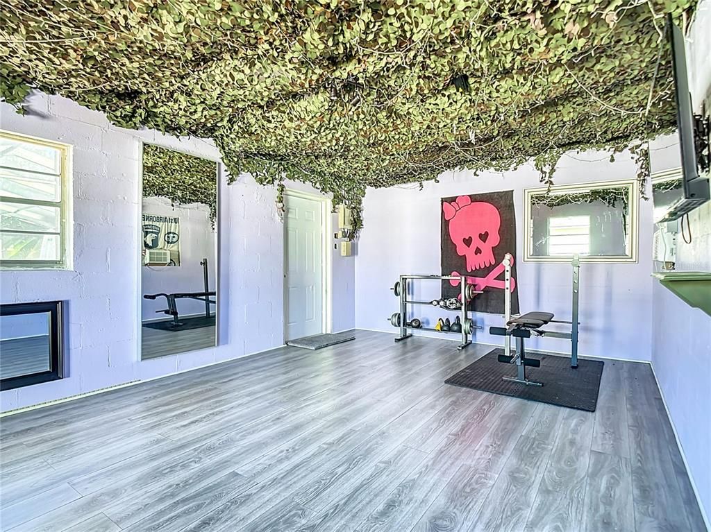 Exterior, Fitness Equipment, Wood Texture Flooring