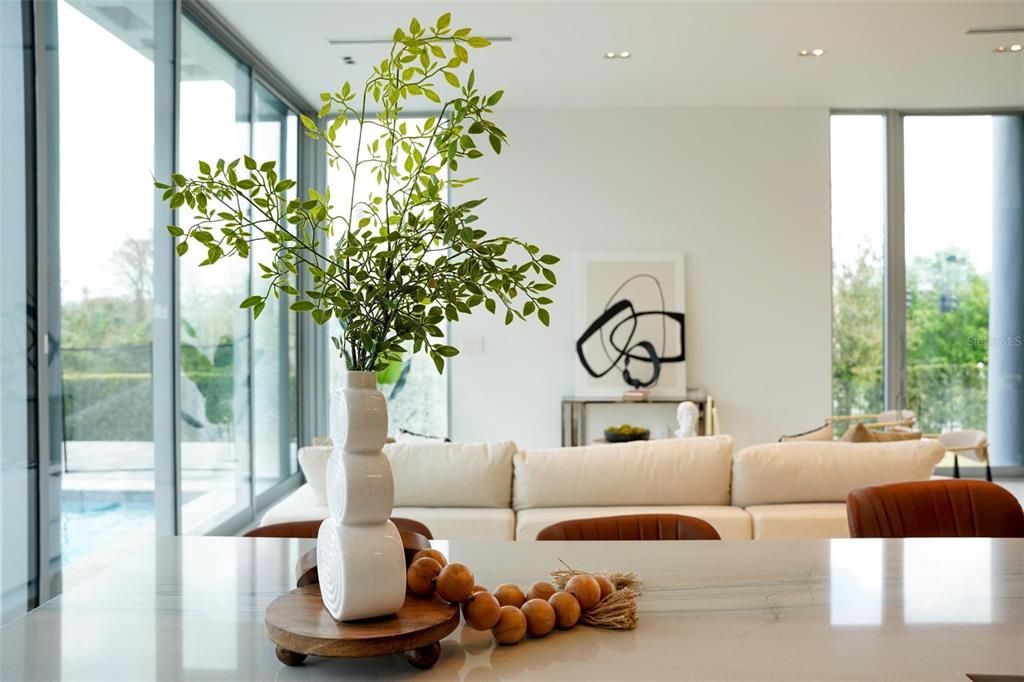 Interior, Living room, Recessed Lighting