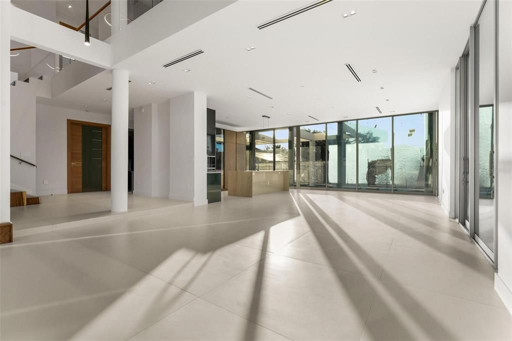 Empty room, Interior, Recessed Lighting
