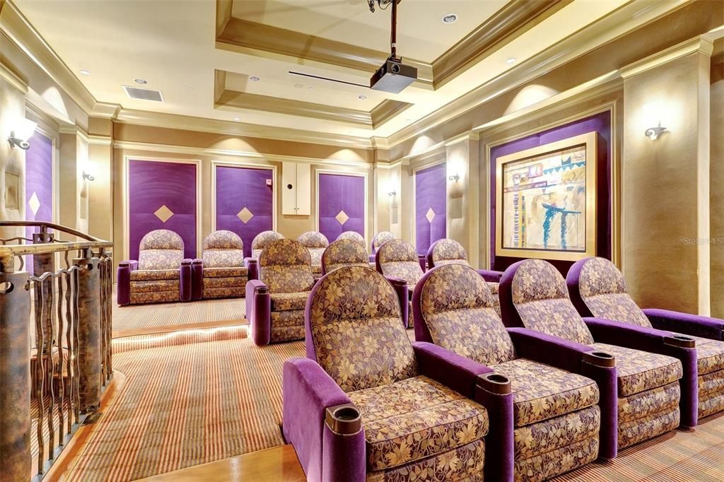 Home Theatre Room, Interior, Projection Screen, Recessed Lighting, Theatre Room