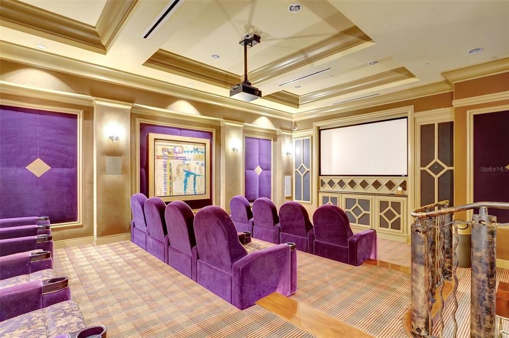 Home Theatre Room, Interior, Projection Screen, Recessed Lighting, Theatre Room