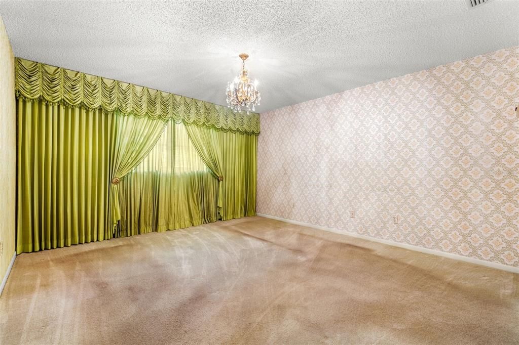 Chandelier, Empty room, Interior
