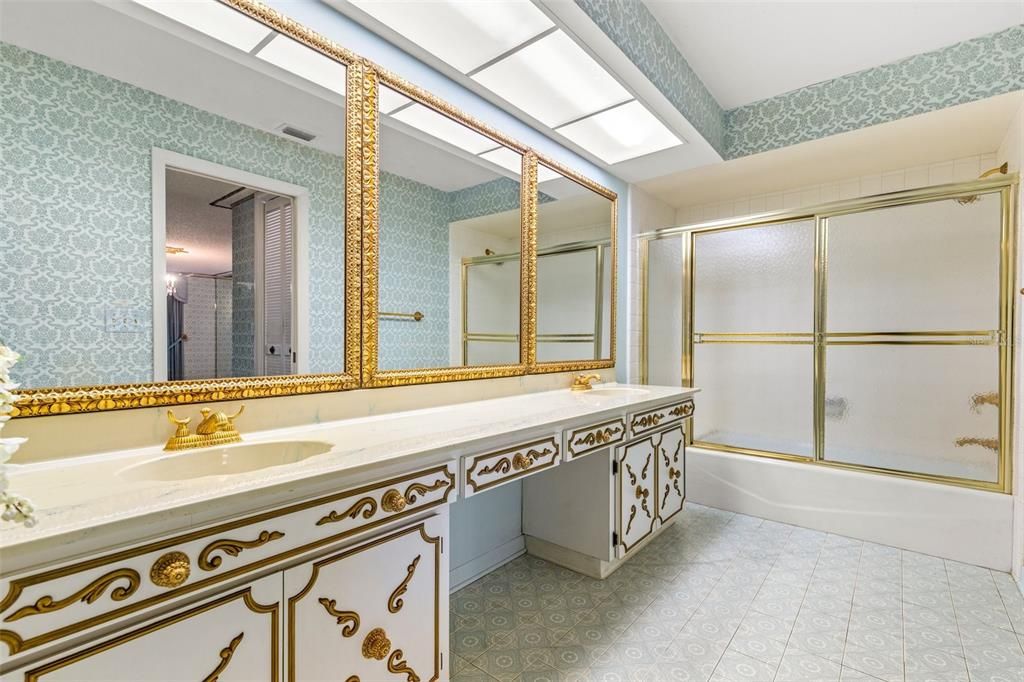 Bathroom, Dual Sink Vanities, Glass Shower, Interior