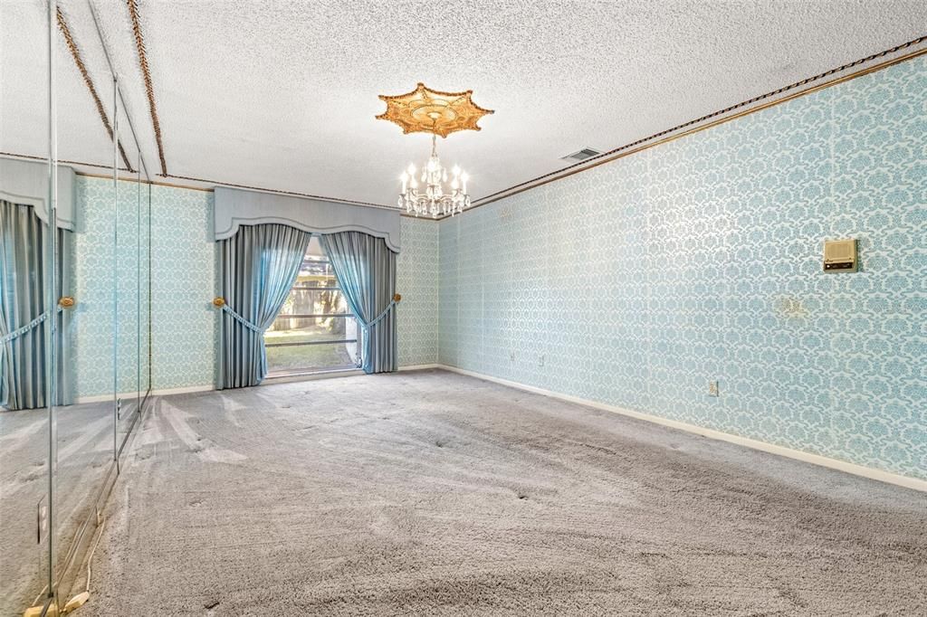 Chandelier, Empty room, Interior