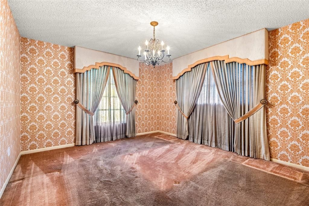 Chandelier, Empty room, Interior