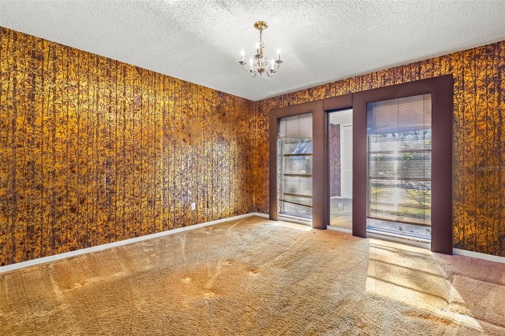 Chandelier, Empty room, Interior