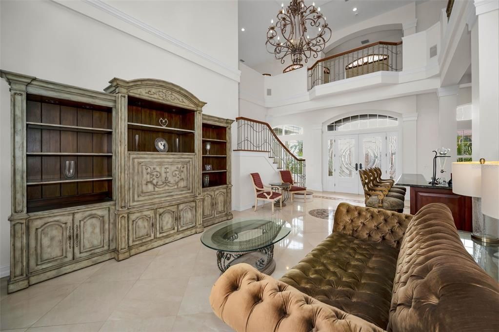 Chandelier, Interior, Living room, Recessed Lighting