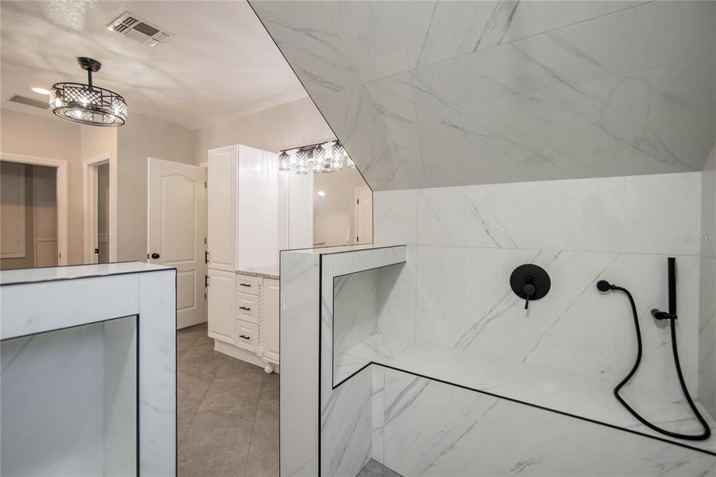 Bathroom, Interior, Marble Walls