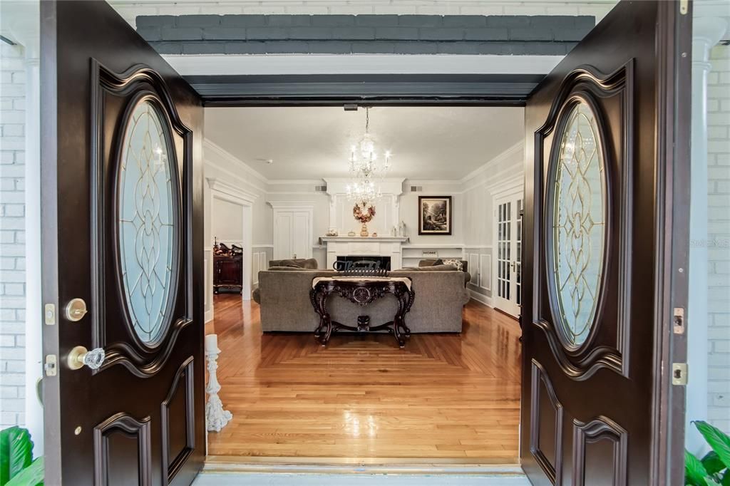 Chandelier, Fireplace, Interior, Living room, Wood Texture Flooring