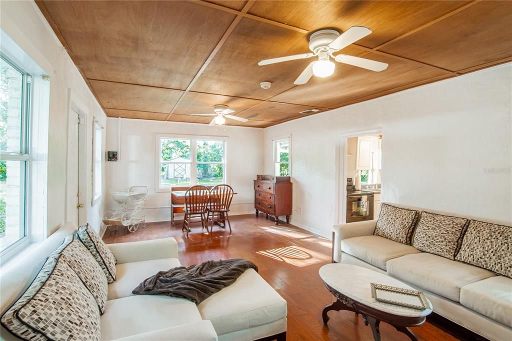 Dining room, Interior, Living room, Wooden Ceilings, Wood Texture Flooring
