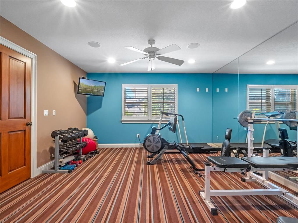 Fitness Equipment, Interior, Recessed Lighting