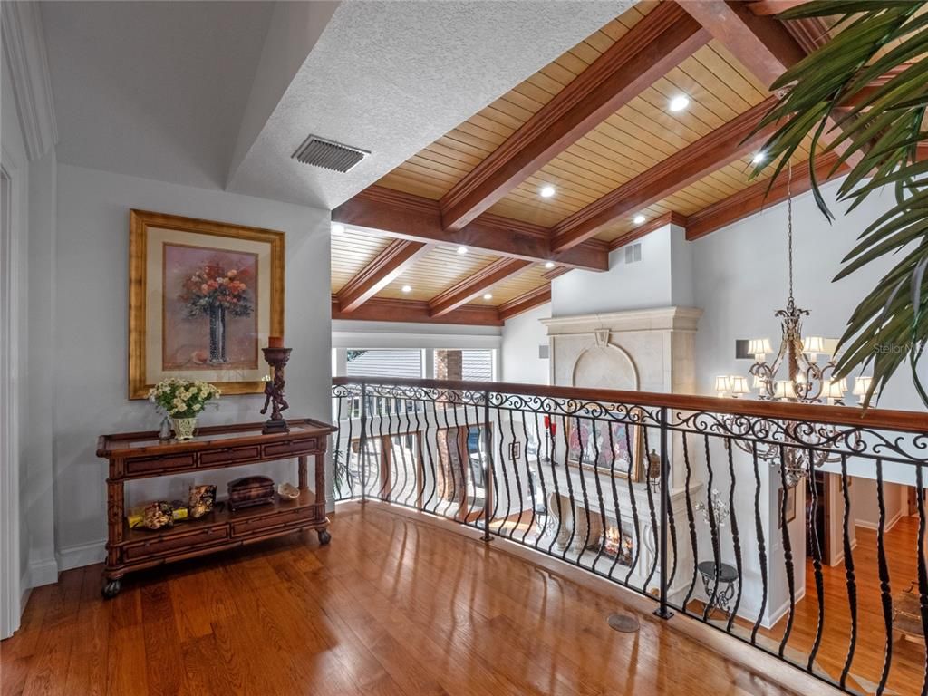 Chandelier, Interior, Recessed Lighting, Wooden Beams, Wooden Ceilings, Wood Texture Flooring