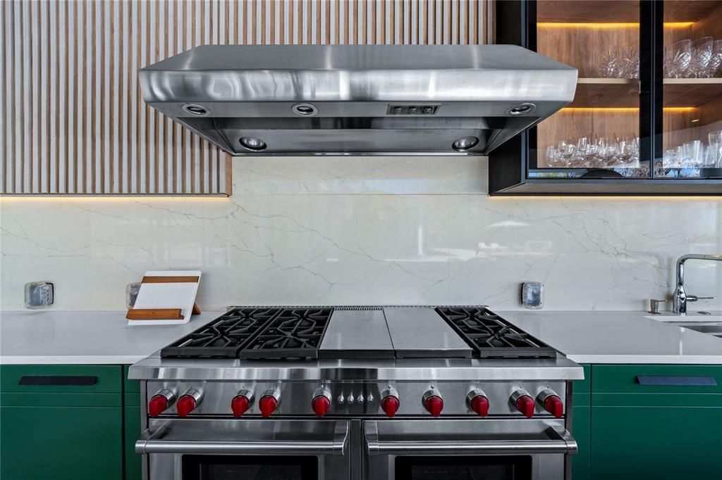 Interior, Kitchen, Marble Walls, Stainless Steel Appliances