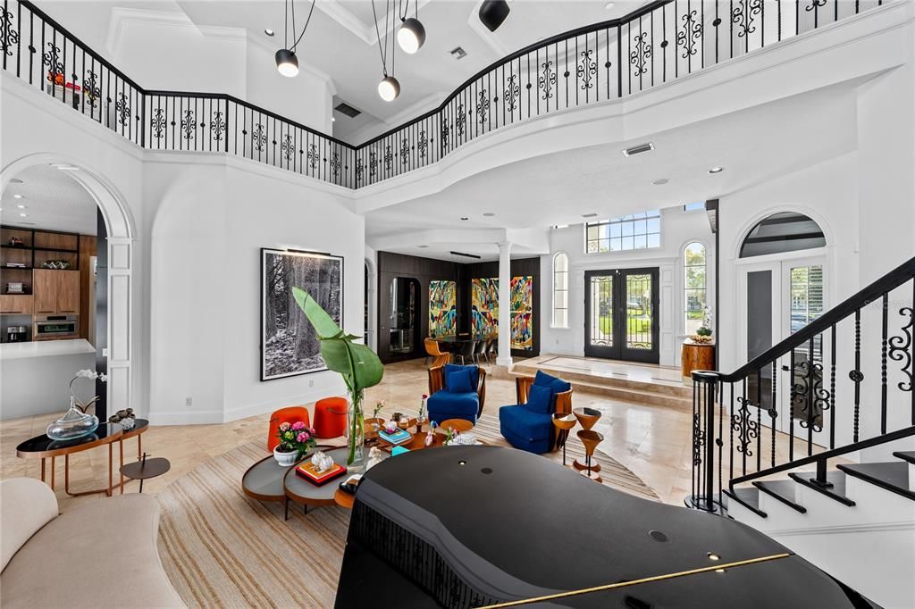 Interior, Living room, Pendant Lights, Recessed Lighting