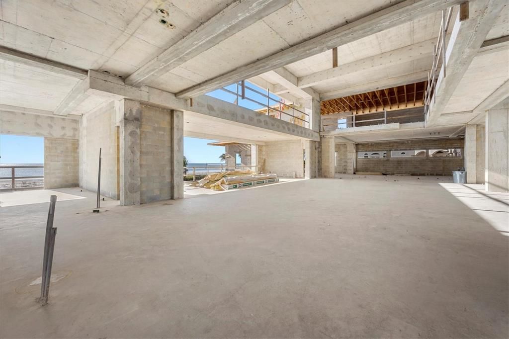 Interior, Stone Walls, Wooden Beams