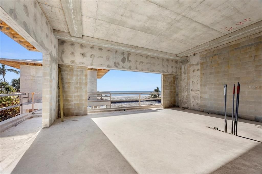 Interior, Stone Walls, Water