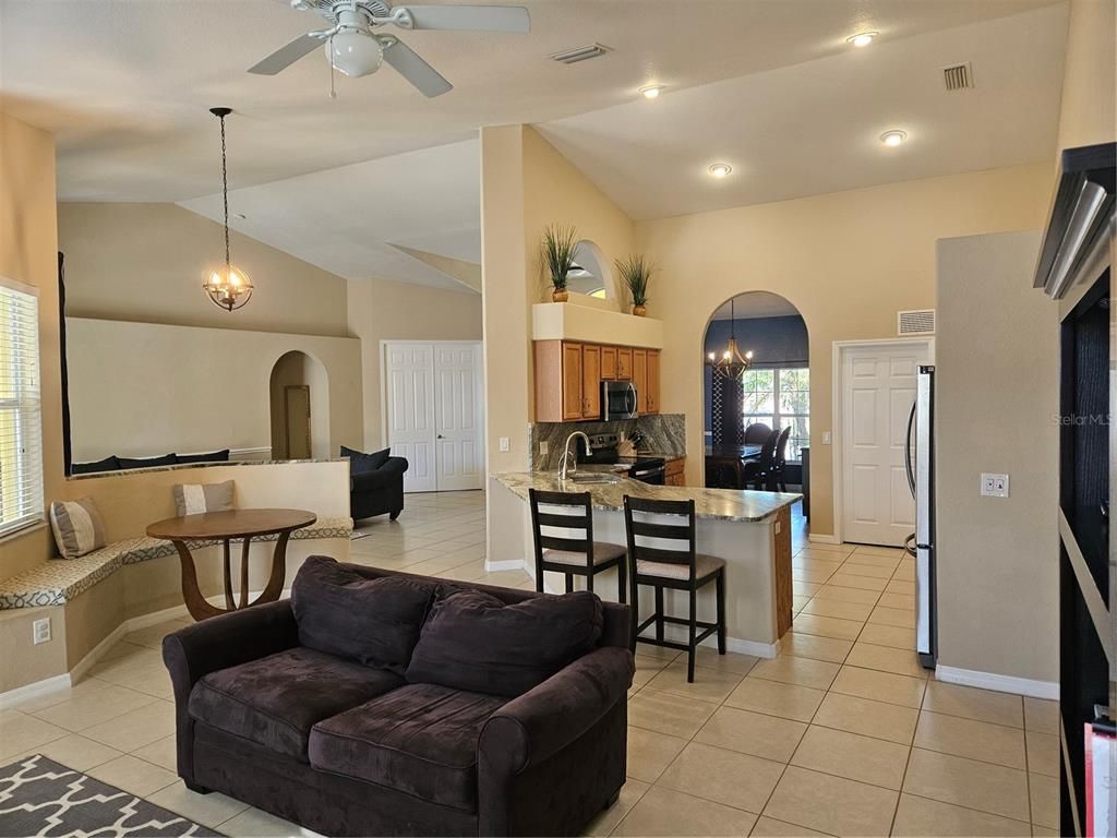 Interior, Kitchen, Pendant Lights, Recessed Lighting