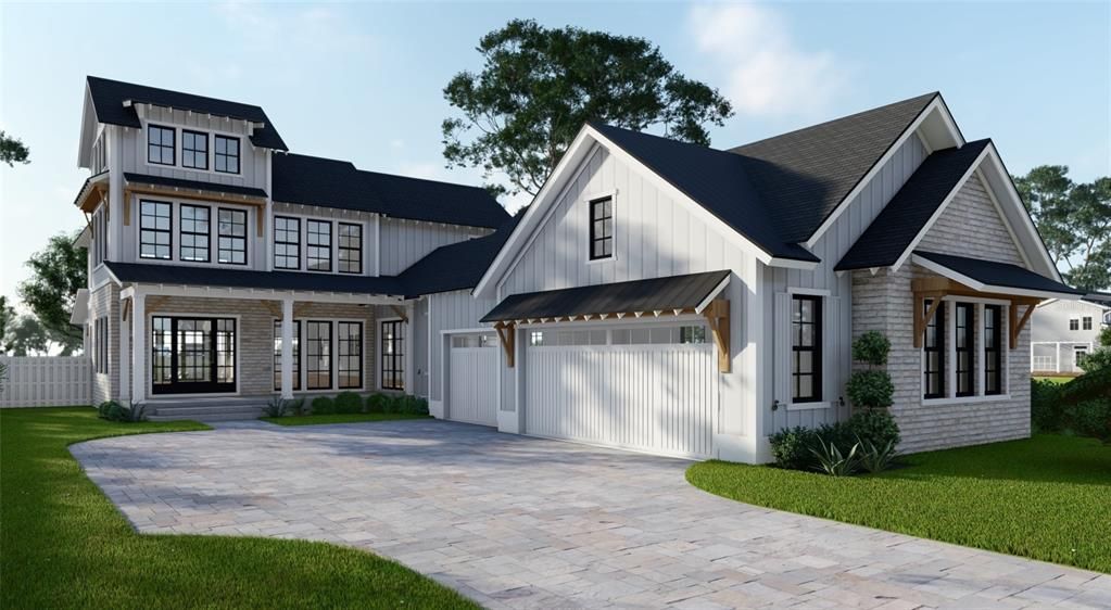 Attached, Exterior, Facade, Farmhouse