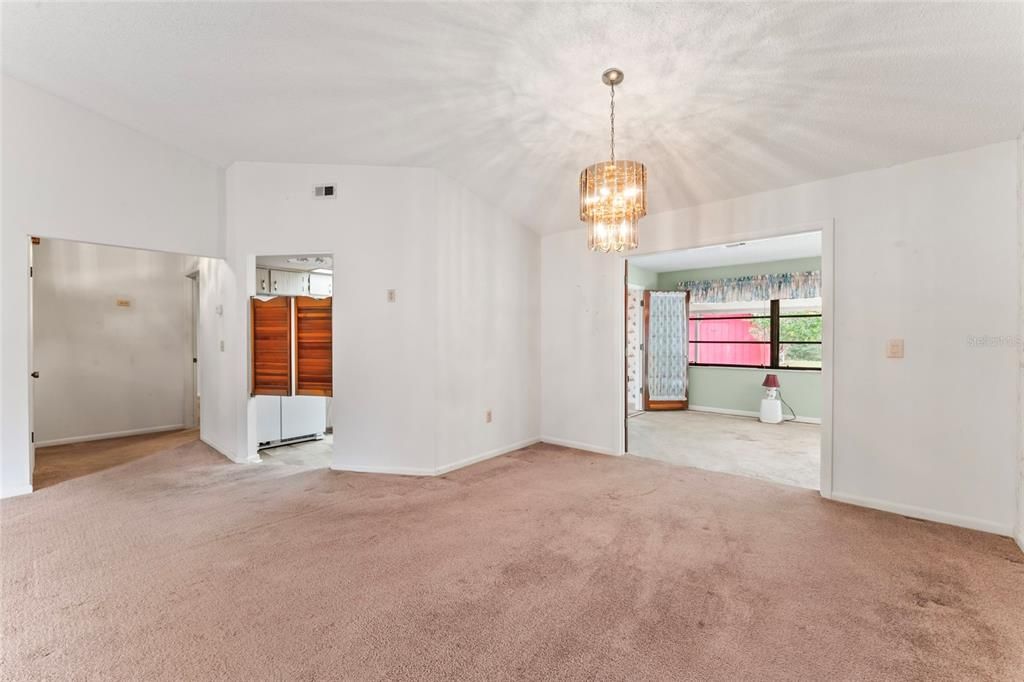 Chandelier, Empty room, Interior
