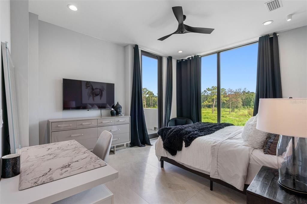 Bedroom, Interior, Recessed Lighting