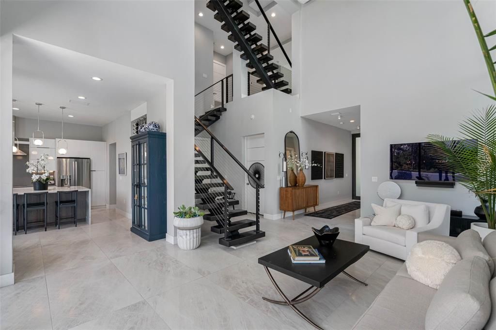 Interior, Kitchen, Living room, Pendant Lights, Recessed Lighting