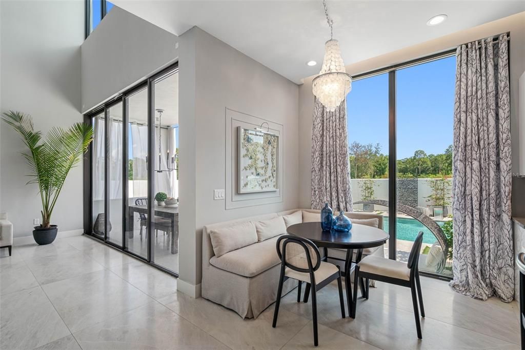 Chandelier, Dining room, Interior, Recessed Lighting