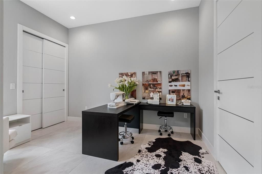 Home Office, Interior, Recessed Lighting